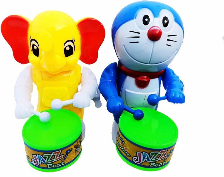 PRIMEFAIR Elephant Drummer Toy & Dancing Action With Drumming for Kids- Multi Color