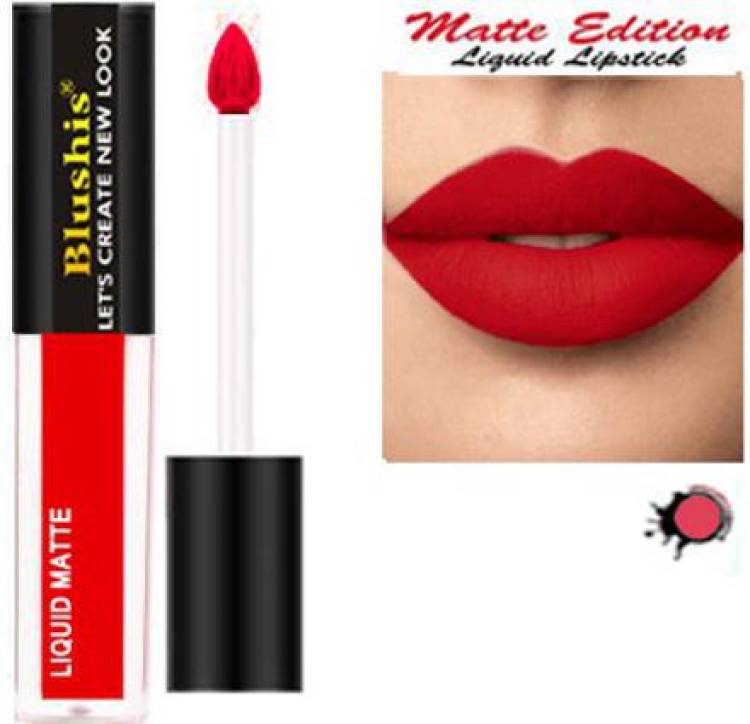 BLUSHIS High Defination Smudge proof Waterproof Long lasting Cheap Resistant Liquid matte Lipstick Non Transfer Matte Melt Mini Liquid Lip Colour Red Price in India