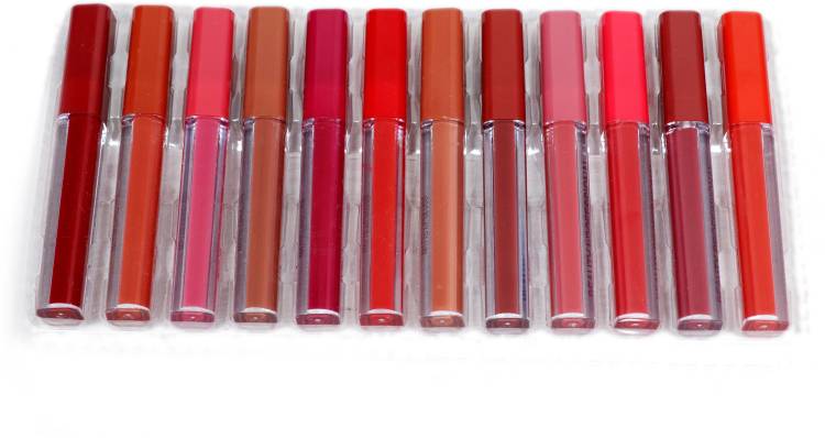 THE NYN Sensational Liquid Matte SuperStay Professional Beauty Lipsticks Set of 12 Price in India