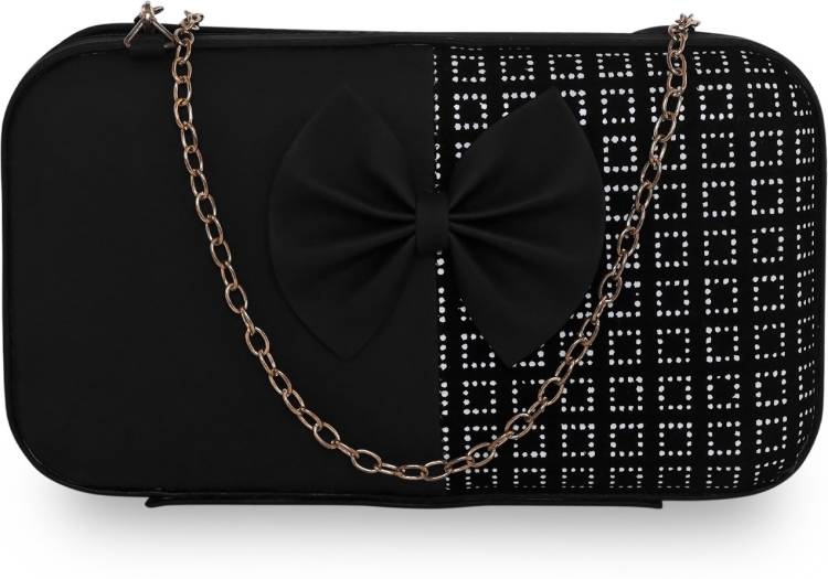 Party, Casual, Formal Black  Clutch Price in India