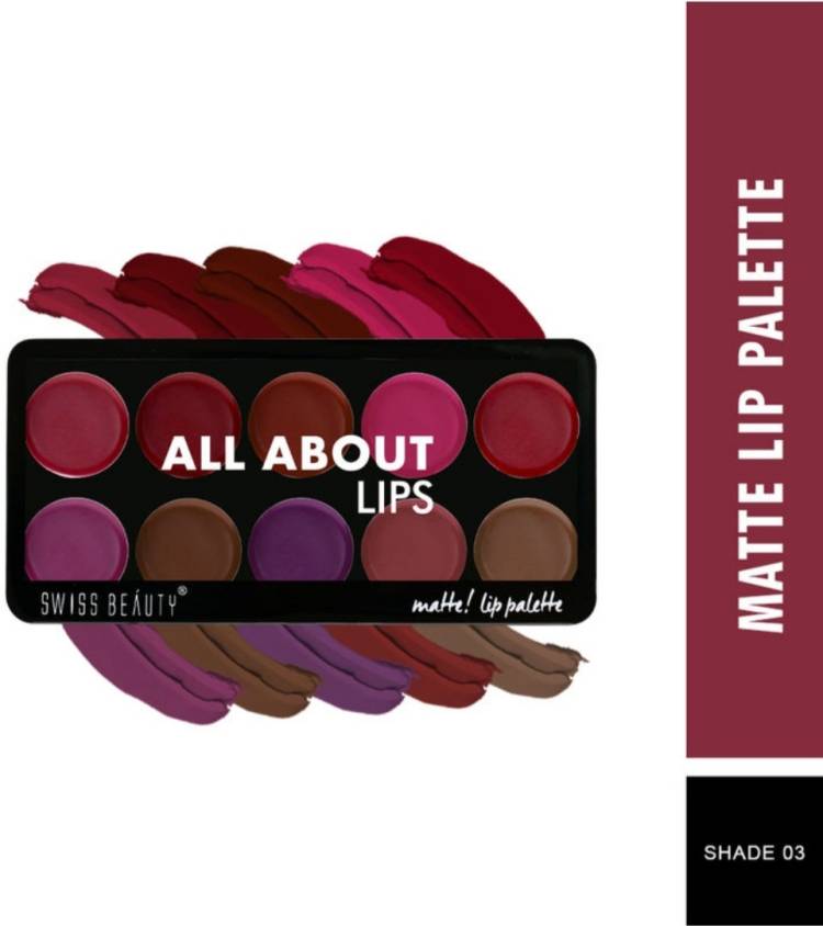 SWISS BEAUTY ALL ABOUT LIPS MATTE LIP PALETTE (SHADE-03) Price in India