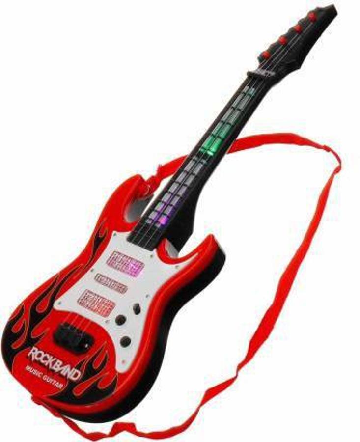 Kmc kidoz Music and Lights Guitar Toy/ Rockband Musical Instrument Guitar Toy