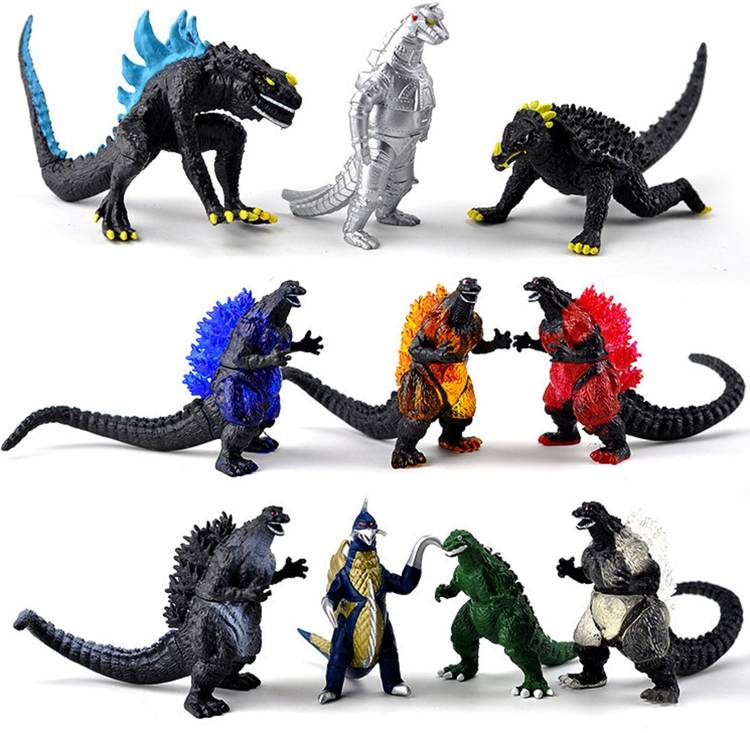 FOZZO-SK King of Monsters GODZILLA Evolution Movie Mini Toy Models 10 Pcs. Figures