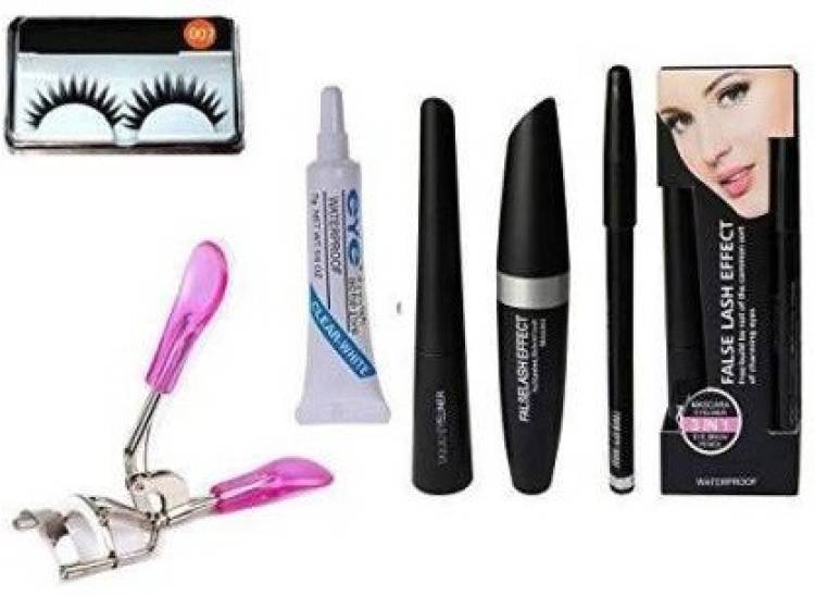 SKINPLUS 3in1 Eyeliner , Eyebrow Pencil , Mascara & False Eyelashes & Eyelash Glue & Eyelash Curler 100 g Price in India