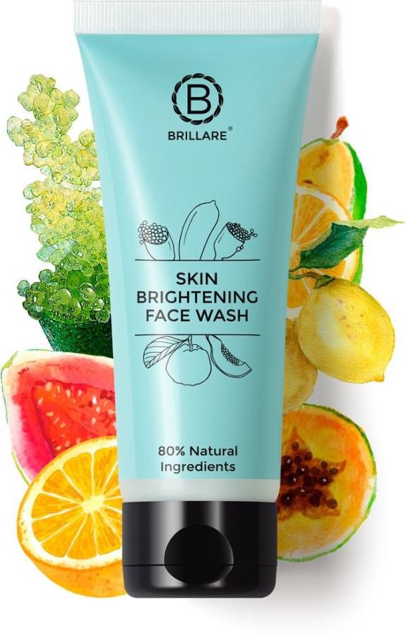 Brillare Skin Brightening FaceWash for Pigmented Skin, Reduces Dark Spots & Tanning, With Lime Cavier, Papaya & Multifruit Extract, 100% Vegan, Natural, Paraben-Free Face Wash Price in India