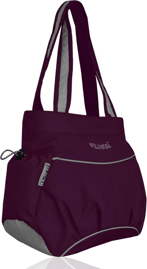 Women Purple, Grey Shoulder Bag - Extra Spacious Price in India
