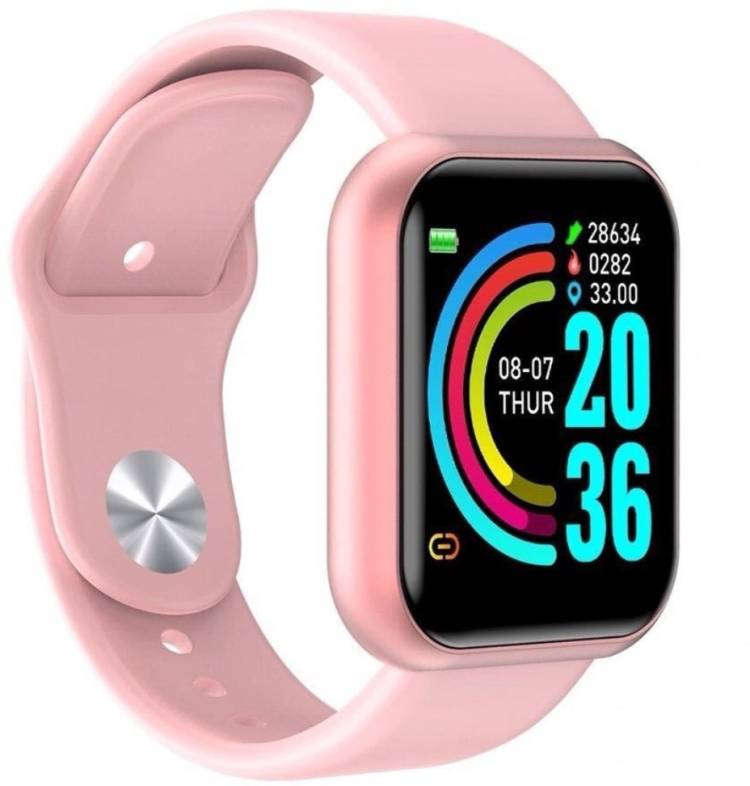 Krondal Y68 Pink Smart Fitness Band Smartwatch Price in India