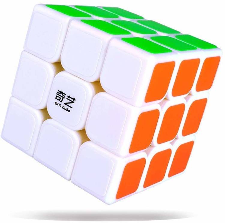 shreenik QiYi 3 X 3 white base stickered Speed Cube