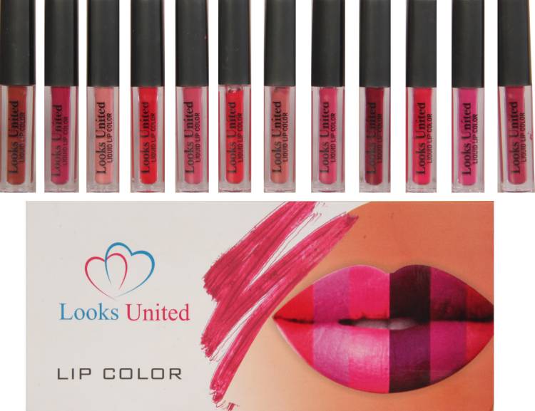 Looks United 12 Premium 15+ Hours Matte Waterproof Liquid Lip Color Price in India