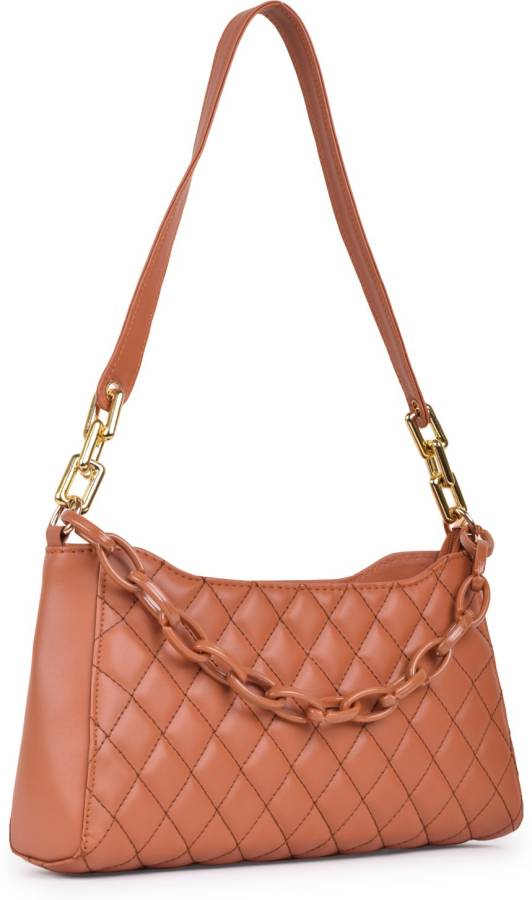 Women Tan Shoulder Bag - Regular Size Price in India