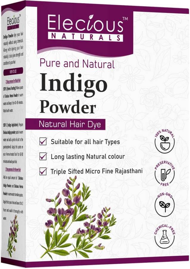 Elecious Indigo Powder for black Hair Price in India