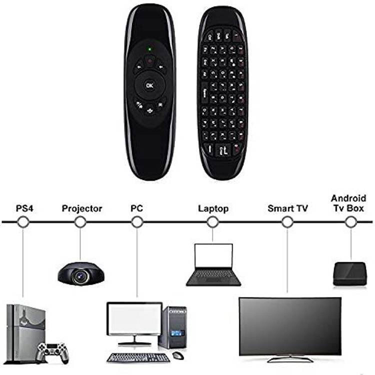 RuhZa Universal Air Mouse Keyboard Remote, 3 in1 Wireless Keyboard Fly Mouse 2.4GHz Wireless Hybrid Gaming Mouse