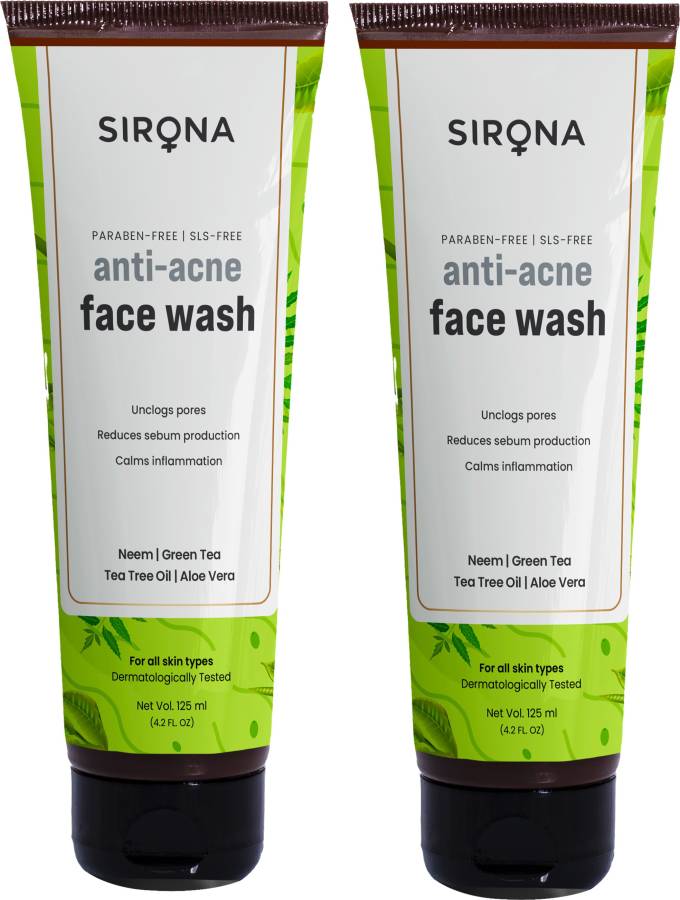 SIRONA Anti Acne  for Unclogs pores, Reduces sebum & Calms inflammation Face Wash Price in India