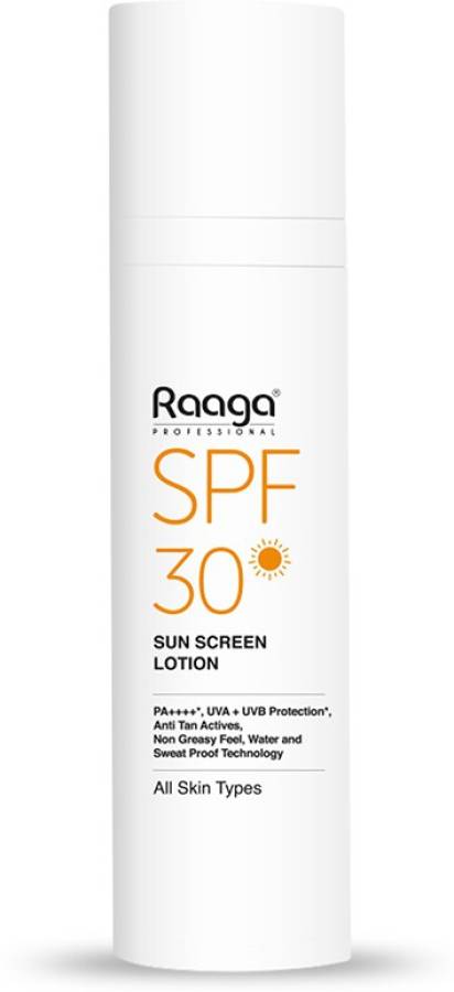 RAAGA PROFESSIONAL SPF 30 PA++++ Sunscreen Lotion, All Skin Types, 55 ml - SPF 30 PA++++ Price in India