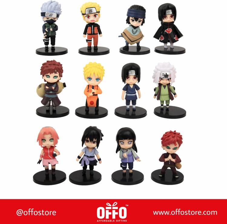 OFFO Naruto Anime Chibbi Figures [6-7 cm] For Home Decors, Office Desks and Study Table