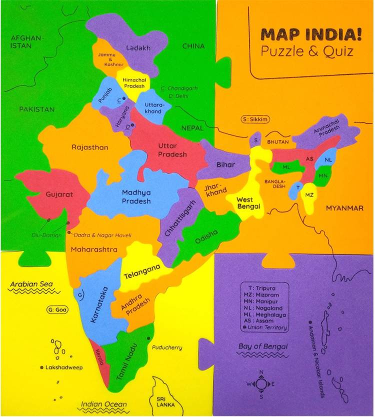 cretto India Map Puzzle