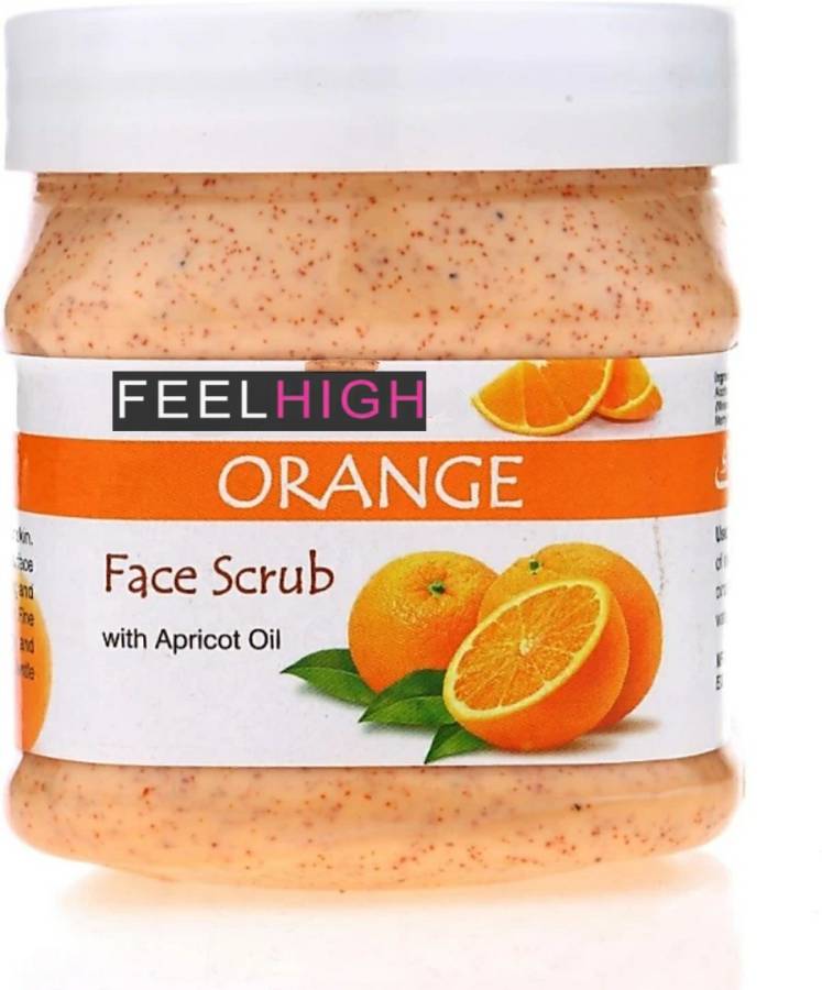 feelhigh cosmetics orange face scrub with apricot oil Scrub Price in India