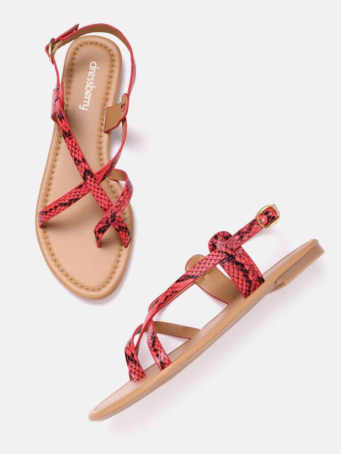 Dress top berry sandals