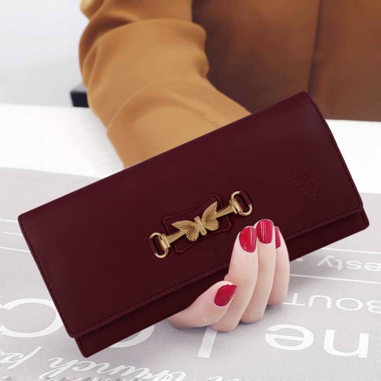 Casual, Party Maroon  Clutch  - Regular Size Price in India