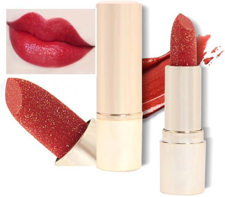 tanvi27 Diamond Sine Metallic,Fast-Drying Long Lasting Shinning Blood Red lipstick Price in India
