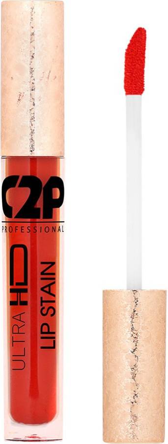 C2P Professional Makeup Lip Stain - Warm Blood 08, Liquid Lipstick Lip Stain Price in India