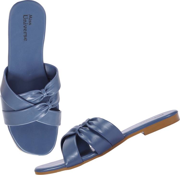 Women Navy Flats Sandal Price in India