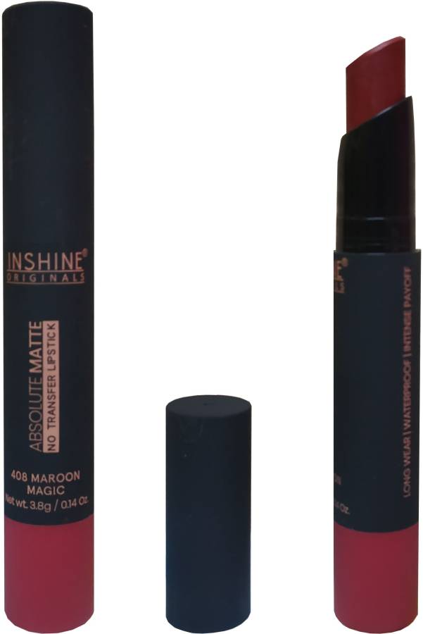 INSHINE ORIGINALS Matte Non Transfer Lipstick Maroon Magic S408 Price in India