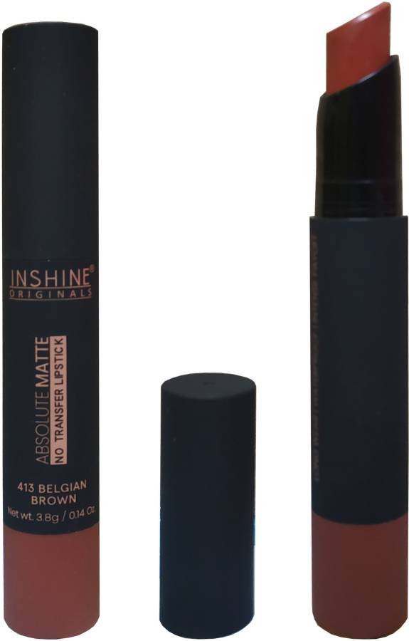 INSHINE ORIGINALS Matte Non Transfer Lipstick Belgium Brown S413 Price in India