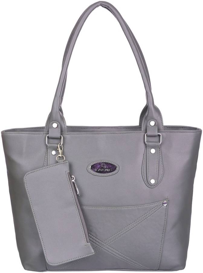 Women Grey Hand-held Bag - Extra Spacious Price in India