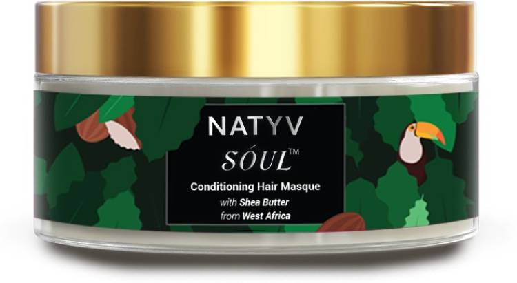 Natyv Soul Conditioning Hair Masque | With West African Shea Butter & Moroccan Argan Oil | 4X Better Conditioning | Revives Dry, Damaged Hair | Hair Mask Price in India