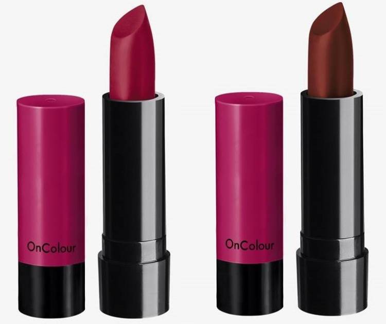 Oriflame Sweden oncolour lipstick combo- magnetic magenta&chocolate love Price in India