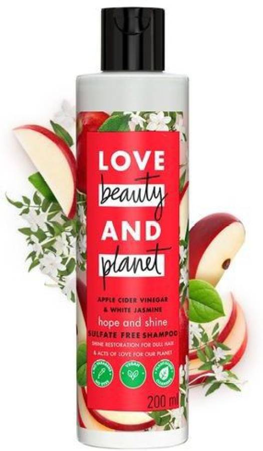 Love Beauty & Planet Apple Cider Vinegar & Jasmine Sulfate Free Shine Shampoo Price in India