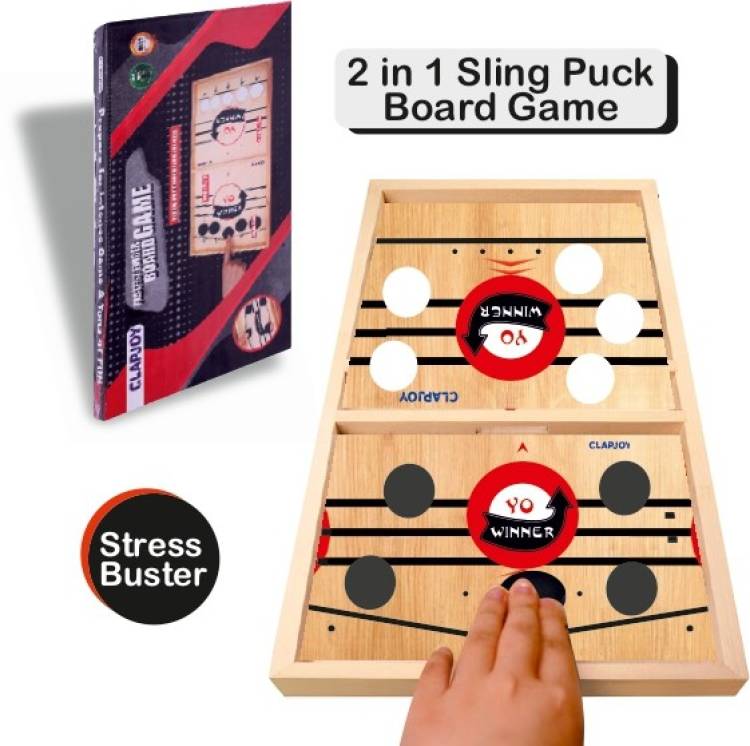 Clapjoy 2 in 1 Faster Finger Board Game, Sling Puck Game, Fastest Finger First Game Party & Fun Games Board Game Price in India