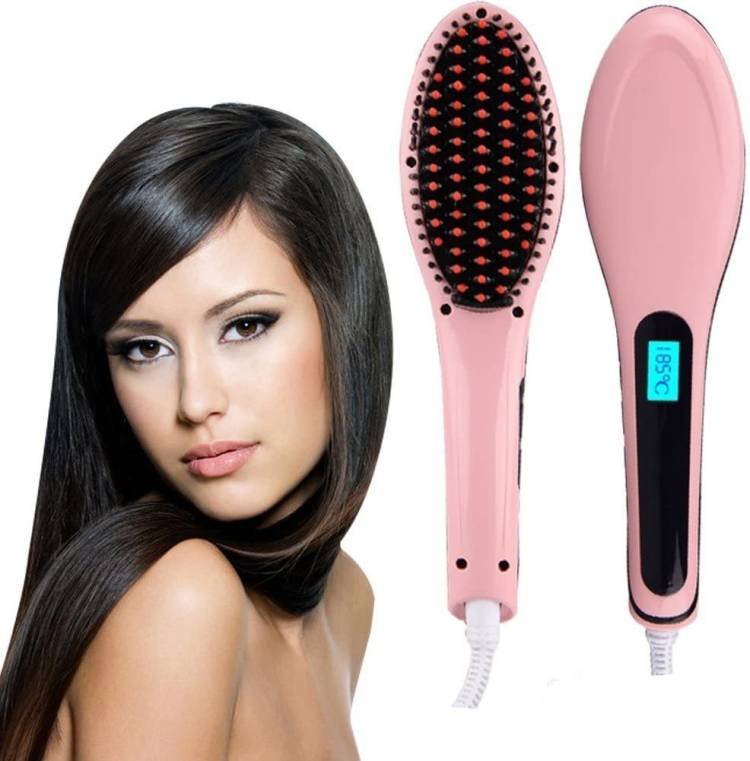 oneexport Hair Straightener Ceramic Hair Straightening Brush with LCD Screen Hair Straightener Brush Price in India