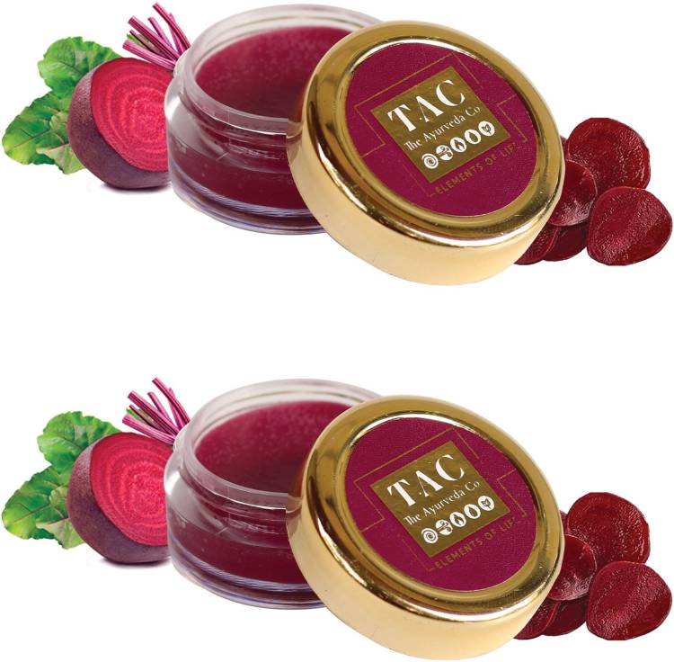 TAC - The Ayurveda Co. Beetroot Lip Lightening Balm For Dark Lips For Men & Women With Shea Butterr For Dry Lips, Sulphate & Paraben Free Cocoa Butter Price in India