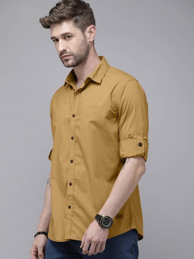 Men Regular Fit Solid Casual Shirt Price in India