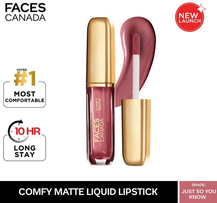 FACES CANADA COMFY MATTE LIP COLOR WITH NATURAL OILS JUST SO YOU KNOW (10) Price in India