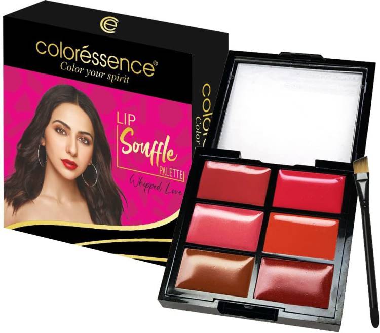 COLORESSENCE Lip Moisturizing Creamy Multicolor Glossy Lipstick Palette, Long Lasting Waterproof Formula - With Brush Applicator Inside Price in India