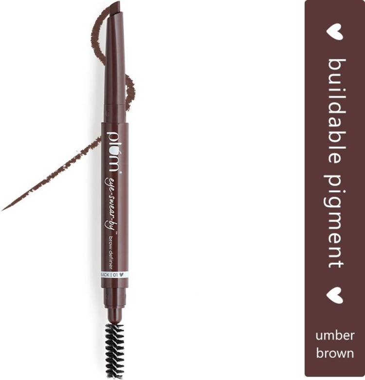 Plum Eye-Swear-By Brow Definer - Umber Brown | Buildable Pigment | With Vitamin E | 100% Vegan & Cruelty Free Price in India