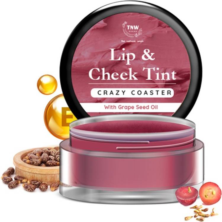 TNW - The Natural Wash Lip & Cheek Tint Crazy Coaster with Grape Seed Oil | (5g) Lip Stain Price in India