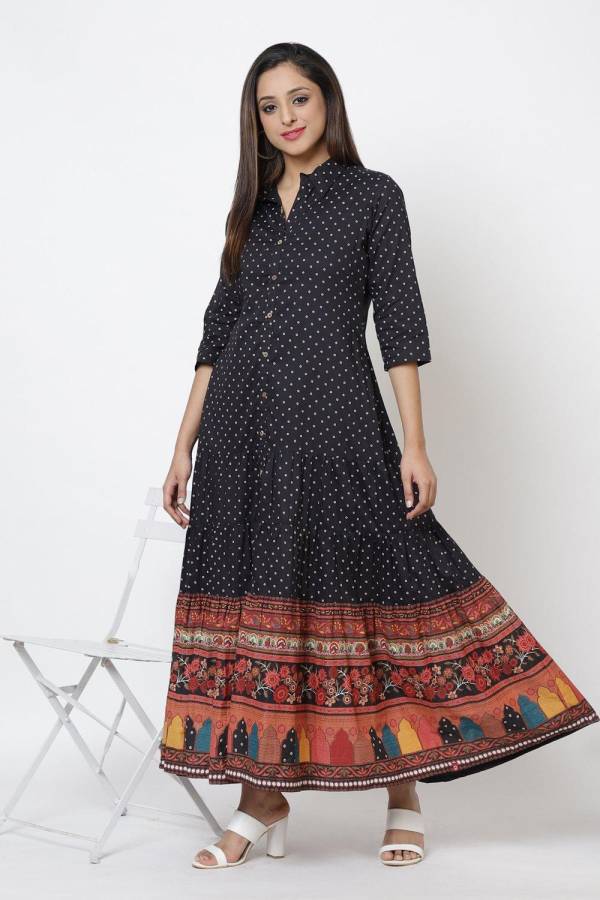 Women Fit and Flare Multicolor Dress Price in India