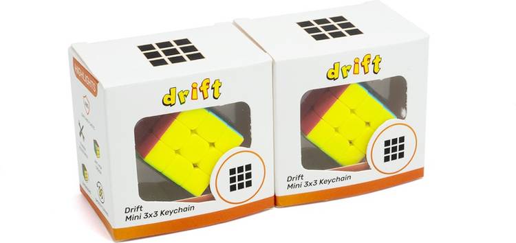 Cubelelo Drift Mini 3x3 Keychain Combo (Pack of 2) Speedcube Highspeed Magic Cube Puzzle