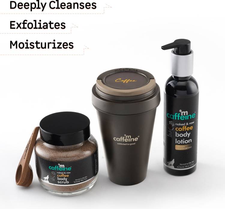 mCaffeine Coffee Deep Body Cleansing Kit | Body Scrub, Body Wash, Body Lotion Scrub Price in India