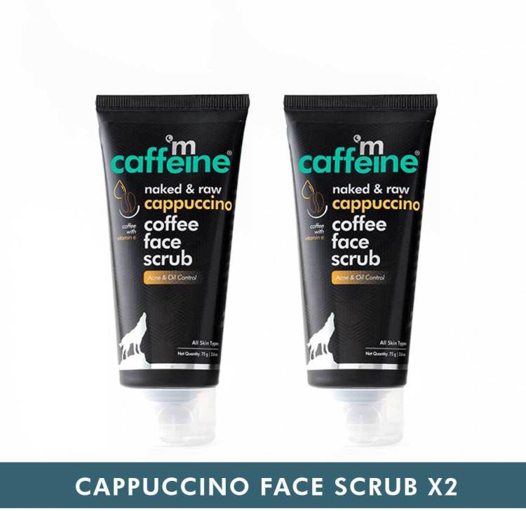 mCaffeine Cappuccino Coffee Face Scrub (Pack of 2) | Kills 99.9% Acne Causing Germs | Vitamin E, Cinnamon Extracts | All Skin Types | Paraben & Cruelty Free Scrub Price in India