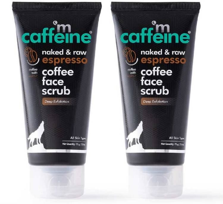 mCaffeine Espresso Coffee Deep Exfoliating Face Scrub (Pack of 2) | Removes Blackheads & Whiteheads, Polishes Skin | Walnut, Pro-Vitamin B5 | All Skin Types | Paraben & Cruelty Free Scrub Price in India