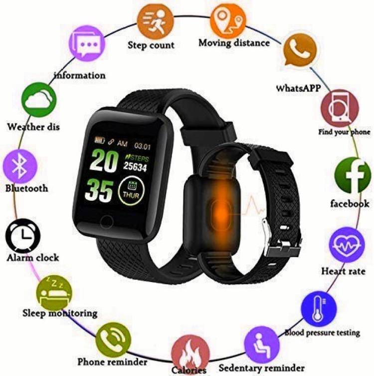 Bymaya ID116 smart fitness stylish wristband Smartwatch Price in India