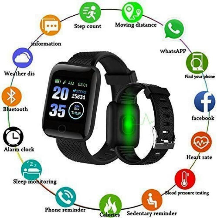 Shree Sangarah ID116Plus BEST quality fitness band Smartwatch Price in India