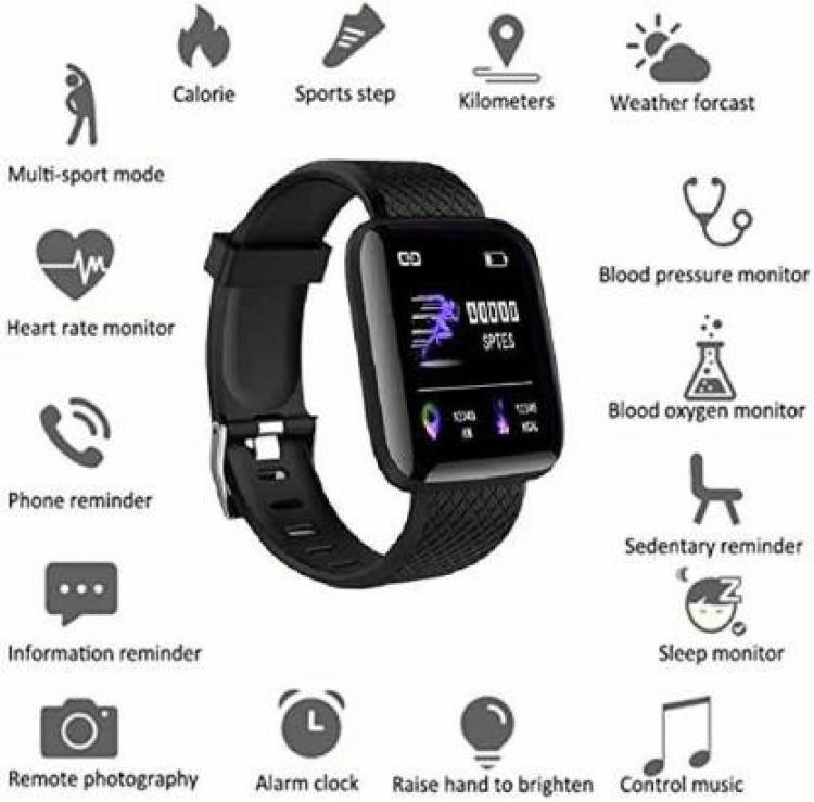 Bymaya Stylish ID116 smart multifunctional band Smartwatch Price in India
