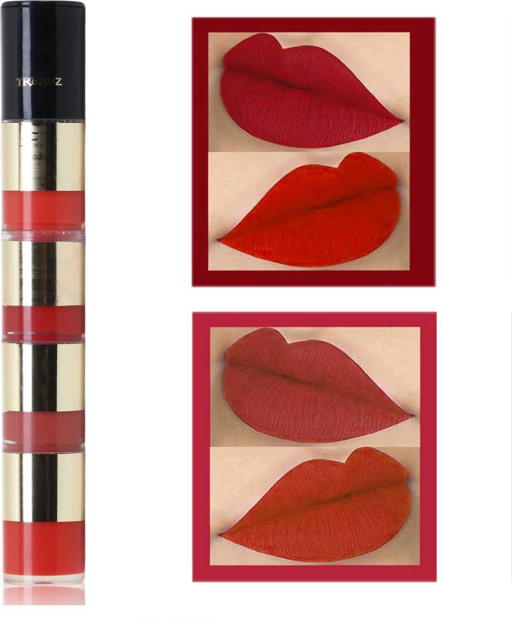 ZLENT 4 in 1 highly pigmented glossy Liquid Lipstick Price in India