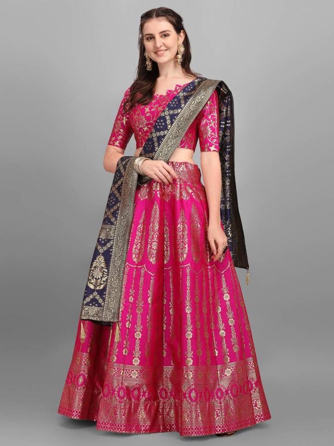 Self Design Semi Stitched Lehenga Choli Price in India